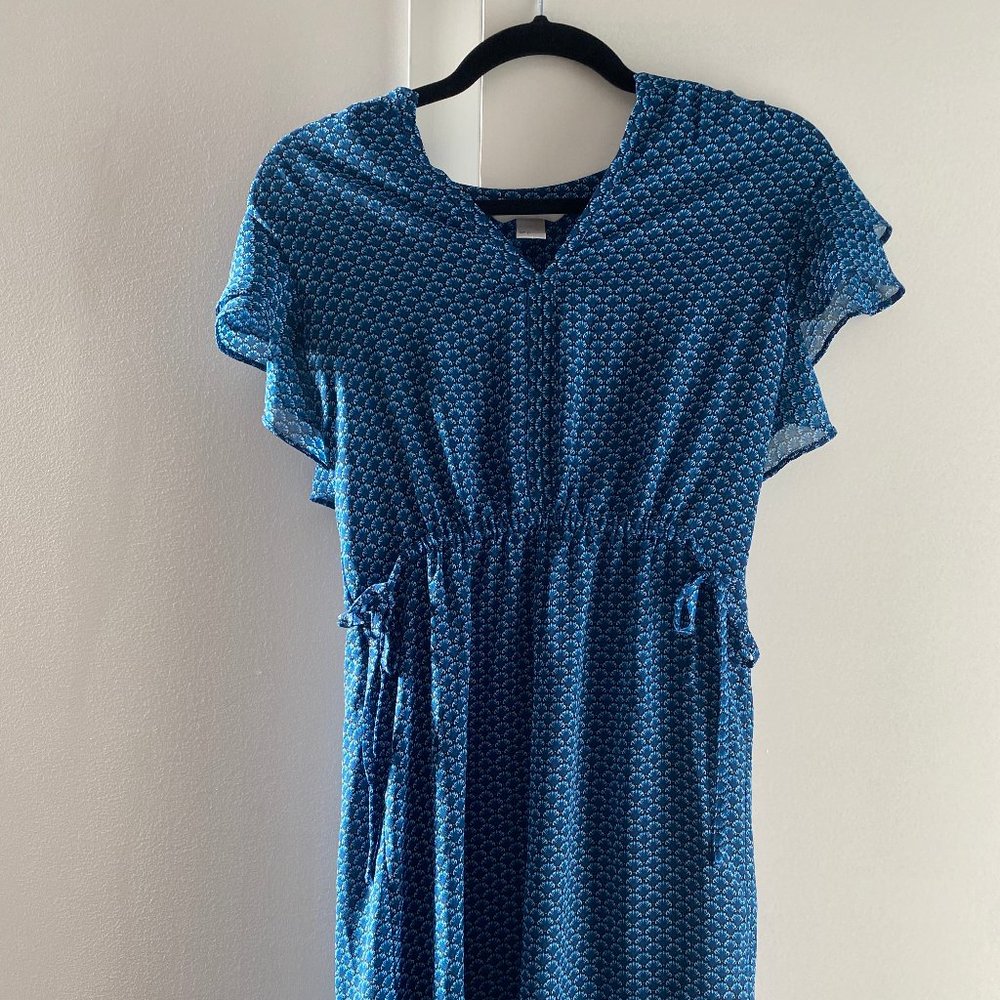 Cute Patterned Flutter-Sleeve H&M Dress Size 4, EUC